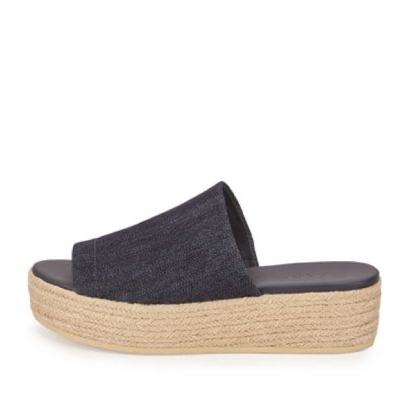 VINCE. Solana Denim Platform Sandals - Picture 6 of 6